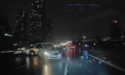 TEM otoyolunda iki aracın çarpışma anı kamerada