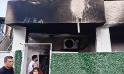 Klima patladı, evde yangın çıktı