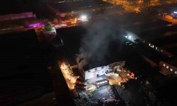 Sünger fabrikasında yangın
