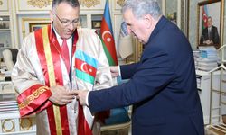 Prof. Dr. İsa Hebibbeyli Tarafından Rektör Gürel’e Fahri Profesörlük Ünvanı Taktim Edildi