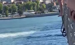 Köprü'den gençlerin tehlikeli atlayışı kamerada