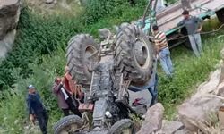 Iğdır'ın Tuzluca İlçesinde Traktör Şarampole Devrildi