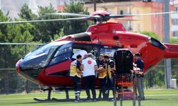Ambulans helikopter 75 yaşındaki hasta için havalandı