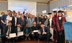 Erzurum'da eğitim alan uluslararası öğrenciler memleketlerine uğurlandı
