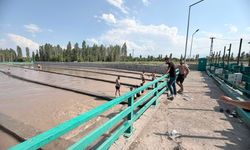 Iğdır’da Sıcaktan Bunalanlar, Kiti Plajına Akın Etti