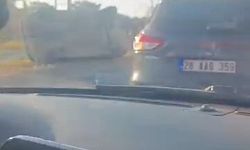 Kontrolden çıkan otomobil takla attı