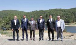 Vali Işın, Kayı Köyü Göleti'nde incelemelerde bulundu