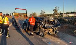 Seyir halindeki tır, hafif ticari araca çarptı: 6 yaralı