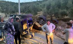 Traktör devrildi: 1 yaralı