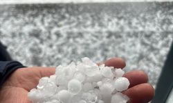 IĞDIR’DA CEVİZ BÜYÜKLÜĞÜNDE DOLU YAĞIŞI