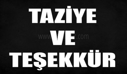 Taziye Teşekkür Mesajı