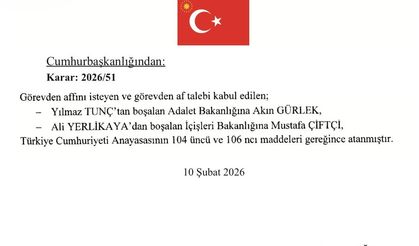 Erzurum Valisi Mustafa Çiftçi İçişleri Bakanı Oldu, Adalet Bakanlığına Akın Gürlek Atandı