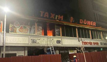 Dönerci dükkanında korkutan yangın