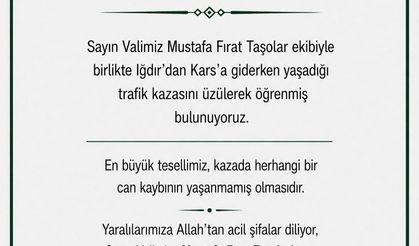 Iğdır Belediye Başkanlarından Vali Taşolar’a Geçmiş Olsun Mesajı