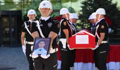 Trafik kazasında hayatını kaybeden polis, memleketine uğurlandı