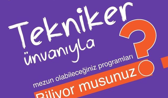 Açıköğretim Fakültesi, mezunlarına tekniker ünvanı ile geniş kariyer imkanı sunuyor