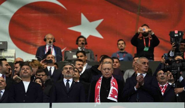 Cumhurbaşkanı Erdoğan, Türkiye - Gürcistan maçında