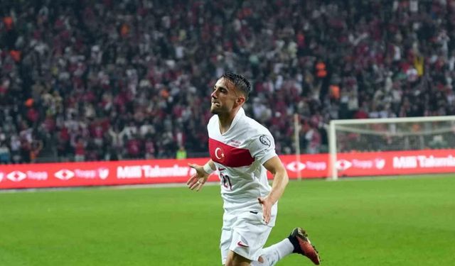 Yunus Akgün, milli formayla 3. gol sevincini yaşadı