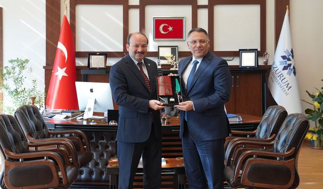 Rektör Gürel’den Erzurum Teknik Üniversitesi Rektörü Çakmak’a Ziyaret