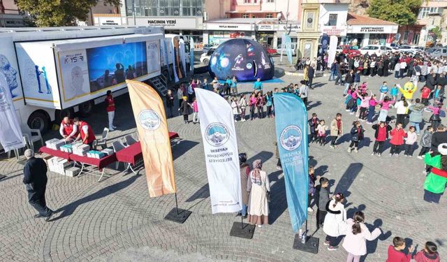 Büyükşehir’in Bilim ve Teknoloji Hizmeti Mobil Dijital Gençlik Merkezinin ilk durağı İncesu oldu