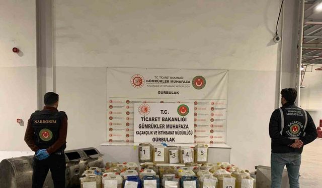 Gümrükler Muhafaza ekiplerince, 2 milyar 612 milyon lira değerinde 721 kilogram uyuşturucu madde ele geçirildi
