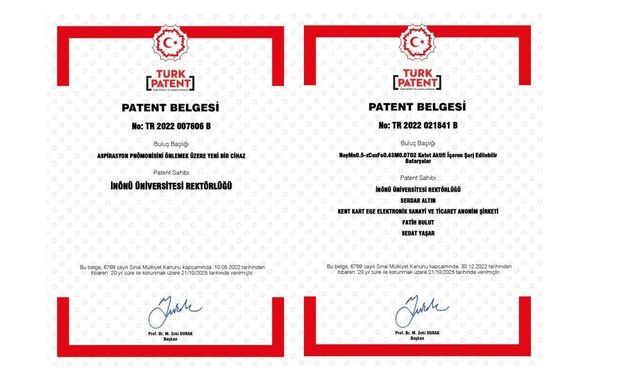 İnönü Üniversitesi'nin iki buluşu patentle tescillendi