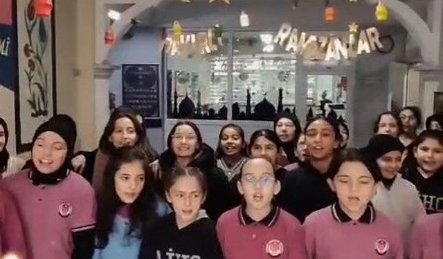 Okullarda öğrencilerin Ramazan coşkusu