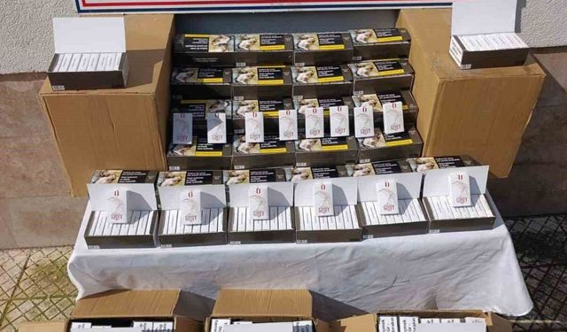 55 bin adet kaçak makaron ele geçirildi