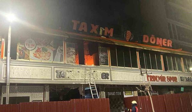 Dönerci dükkanında korkutan yangın