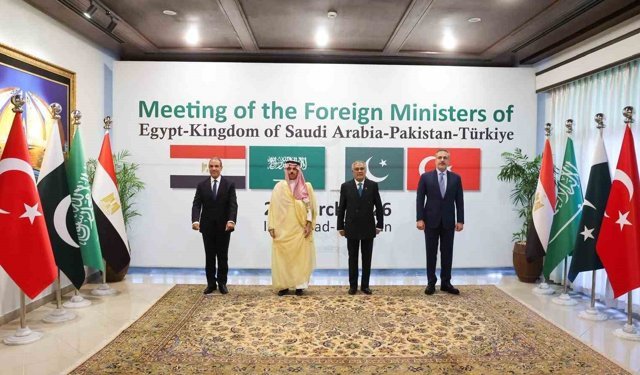 Fidan, Türkiye-Mısır-Pakistan-Suudi Arabistan Dışişleri Bakanları Toplantısı'na katıldı
