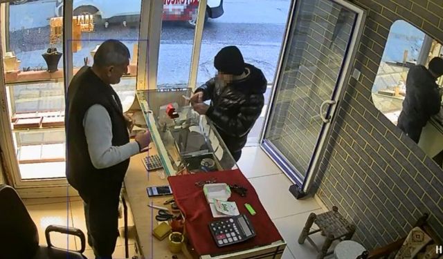 Kuyumcuya müşteri gibi giren hırsız 60 bin liralık yüzüğü alıp kayıplara karıştı