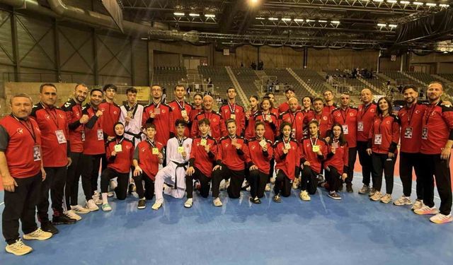Milli taekwondoculardan Belçika'da 30 madalya birden