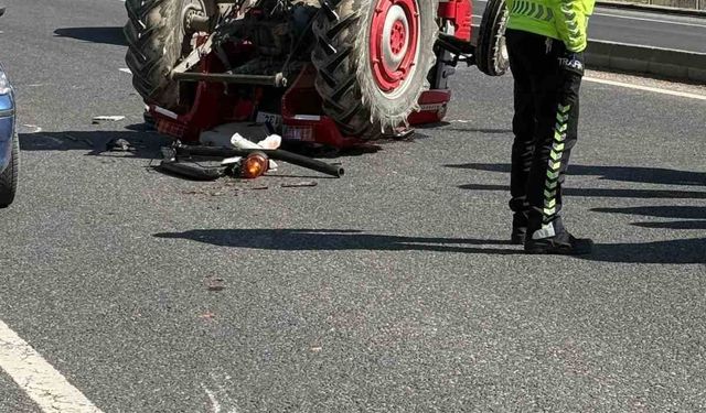 Traktör devrildi: 1 ölü