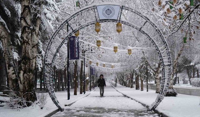 Erzurum'da kar kenti yeniden beyaza bürüdü