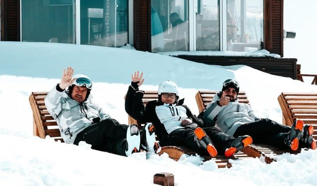 Palandöken'in zirvesin şezlong keyfi