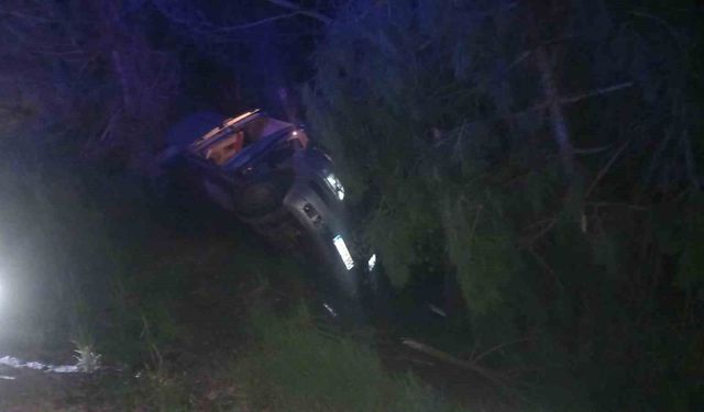 Bolu'da kontrolden çıkan otomobil devrildi: 1 yaralı
