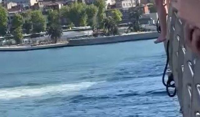 Köprü'den gençlerin tehlikeli atlayışı kamerada