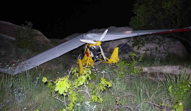 Microlight hava aracı zorunlu iniş yaptı: 2 yaralı