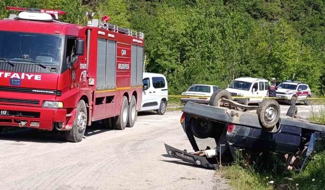 Takla atan otomobilin sürücüsü hayatını kaybetti