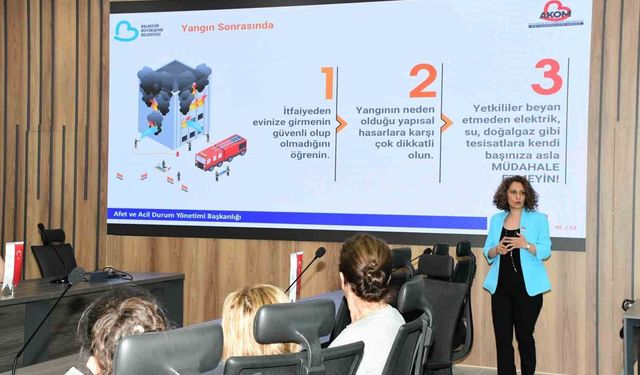 BALMEK kursiyerlerine 'Afet Farkındalık Eğitimi'