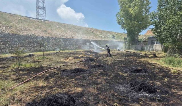 Erciş'te bahçe yangını korkuttu