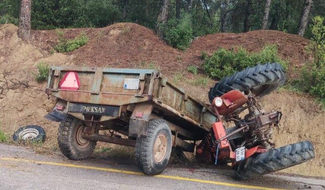 Kazada ağır yaralanan traktör sürücüsü kurtarılamadı