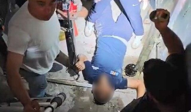 Asansör boşluğuna düşen genç kurtarıldı