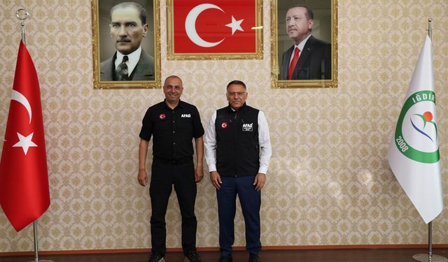 Iğdır AFAD İl Müdürü Deniz’den Rektör Prof. Dr. Gürel’e Veda Ziyareti