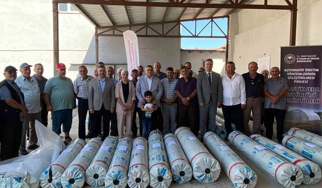 Çiftçiye yüzde 50 hibeli sera örtüsü desteği