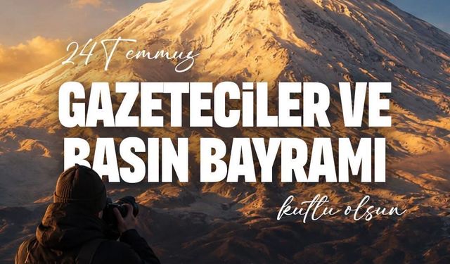 Vali Taşolar’dan Gazeteciler ve Basın Bayramı Mesajı