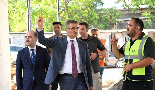 Vali Baruş, Oltu'daki yatırımları yerinde inceledi