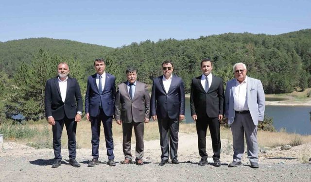 Vali Işın, Kayı Köyü Göleti'nde incelemelerde bulundu