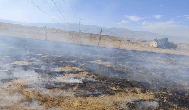 Bölgede çıkan anız yangınları söndürüldü