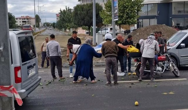 Iğdır’da Trafik Kazası : Otomobil ve Motosiklet Çarpıştı
